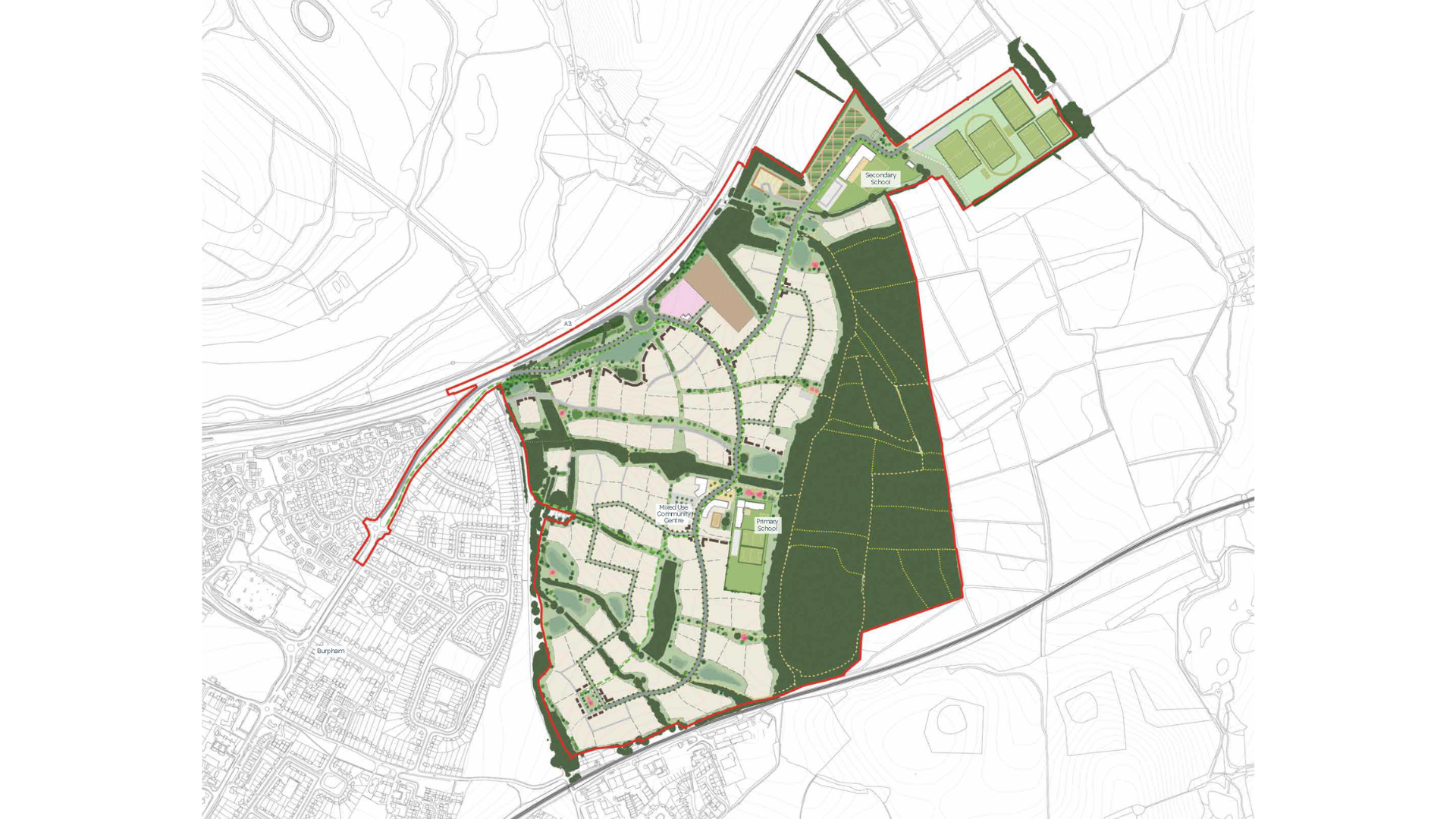 Gosden Hill, Guildford masterplan